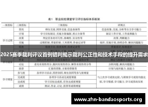 2025赛季裁判评议首例错判揭示裁判公正性和技术手段的提升需求
